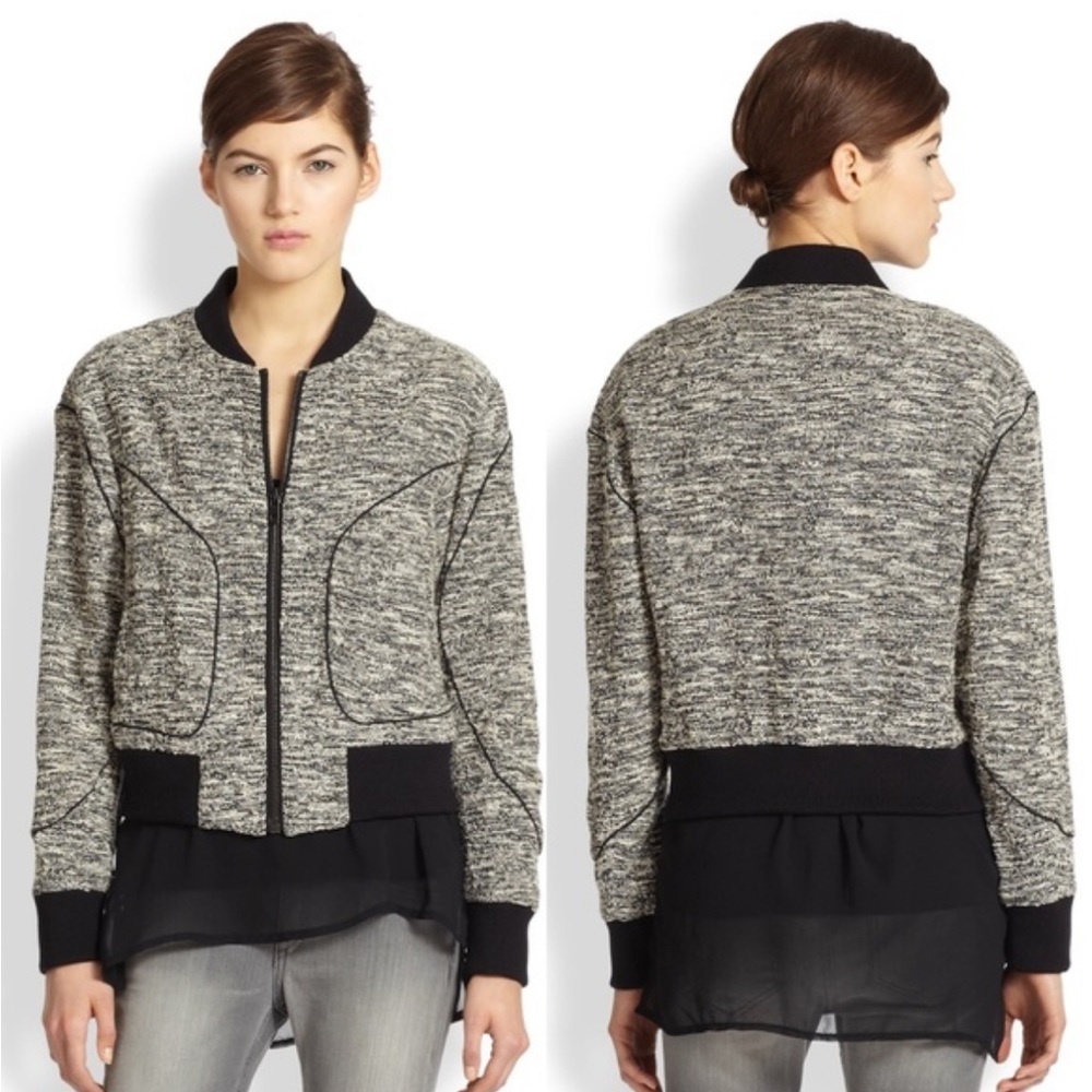 Rag & Bone | Heathered Aviator Bomber Jacket